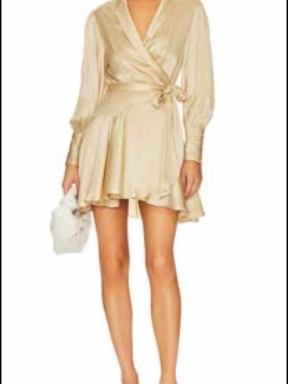 Zimmermann Satin Wrap Mini Dress